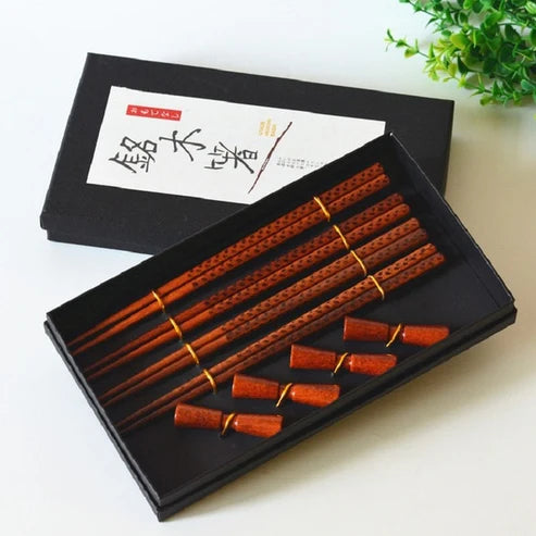Japanese Standishii Chopsticks & Holders Set of 4 Chopsticks & Cutlery Set - B from Japanese Kitchen Supply