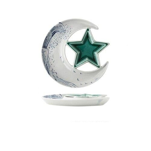Japanese Sukai Ceramic Sushi Plate with Sauce Bowl - 13 Colors from Japanese Kitchen Supply