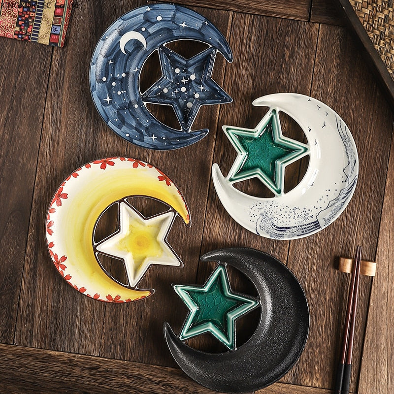 Japanese Sukai Ceramic Sushi Plate with Sauce Bowl - 13 Colors - product detail view from Japanese Kitchen Supply