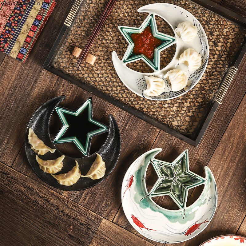 Japanese Sukai Ceramic Sushi Plate with Sauce Bowl - 13 Colors - product detail view from Japanese Kitchen Supply