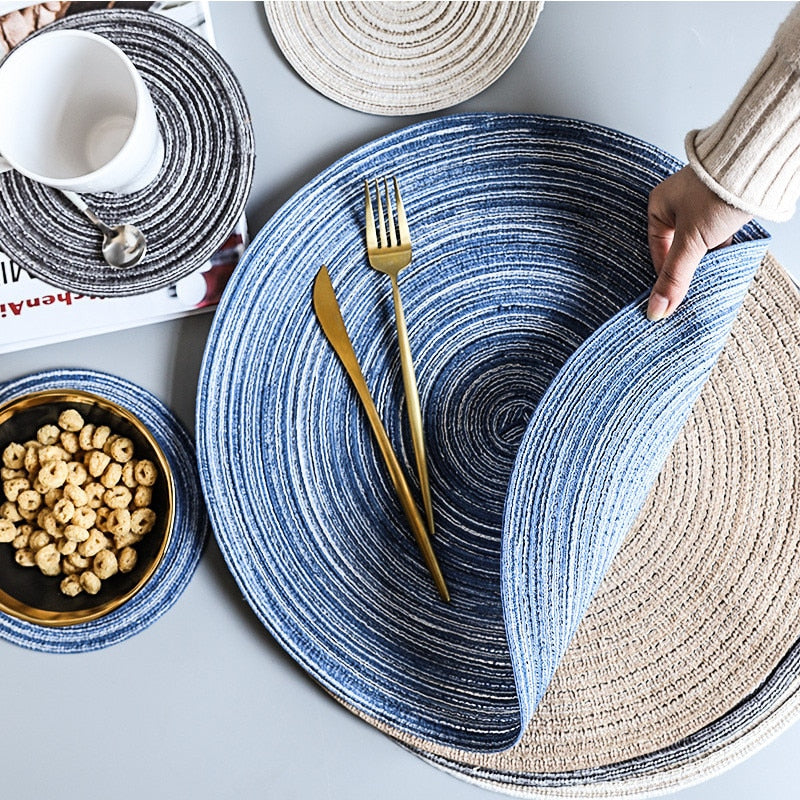 Japanese Takashimadaira Linen Placemat - Two Sizes - product detail view from Japanese Kitchen Supply