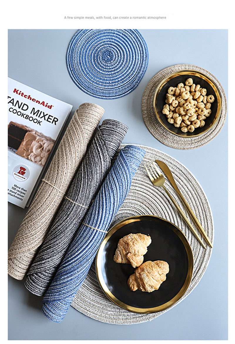 Japanese Takashimadaira Linen Placemat - Two Sizes - product detail view from Japanese Kitchen Supply