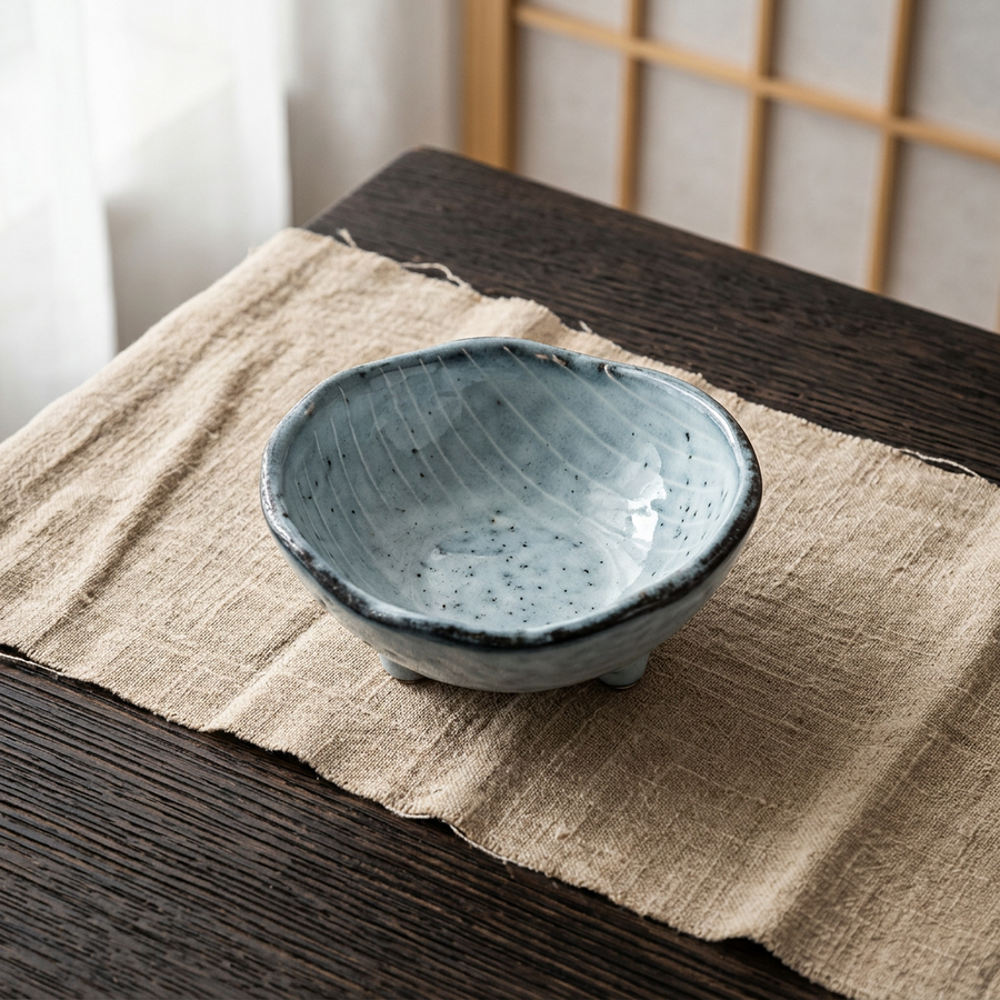 Japanese Tochigi Ceramic Sauce Bowl - Small Dish for Soy Sauce & Dips - product detail view from Japanese Kitchen Supply