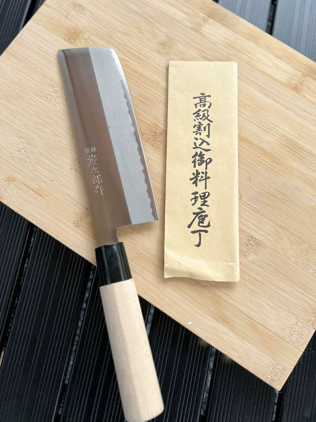 Japanese Tojiro White Steel Usuba Knife F-702A - Thin Vegetable Knife - alternate angle from Japanese Kitchen Supply
