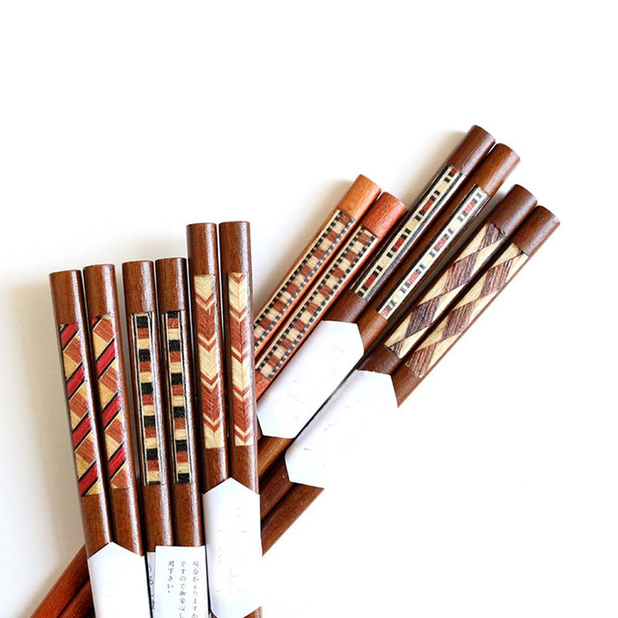 Japanese Tokio Chopsticks Set of 5 Pairs Chopsticks & Cutlery Set - alternate angle from Japanese Kitchen Supply