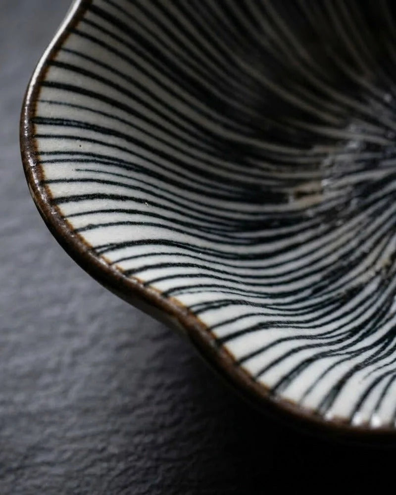 Japanese Tsubasa Ceramic Sauce Bowl - Small Dish for Soy Sauce & Dips - close-up detail from Japanese Kitchen Supply