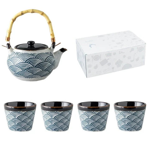 Japanese Yasu Tea Pot Set Ceramic - D Tea Pot Set from Japanese Kitchen Supply