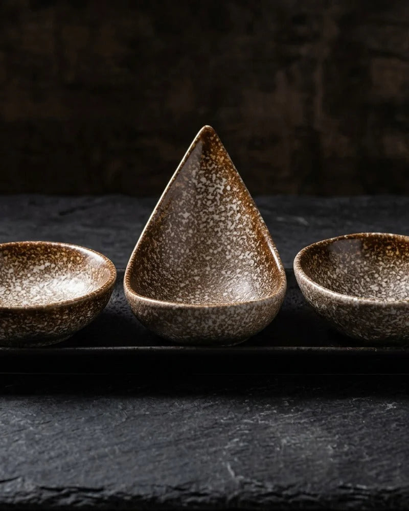 Japanese Yoshito Ceramic Sauce Bowl Set - Small Dishes for Soy Sauce & Dips - main product image from Japanese Kitchen Supply