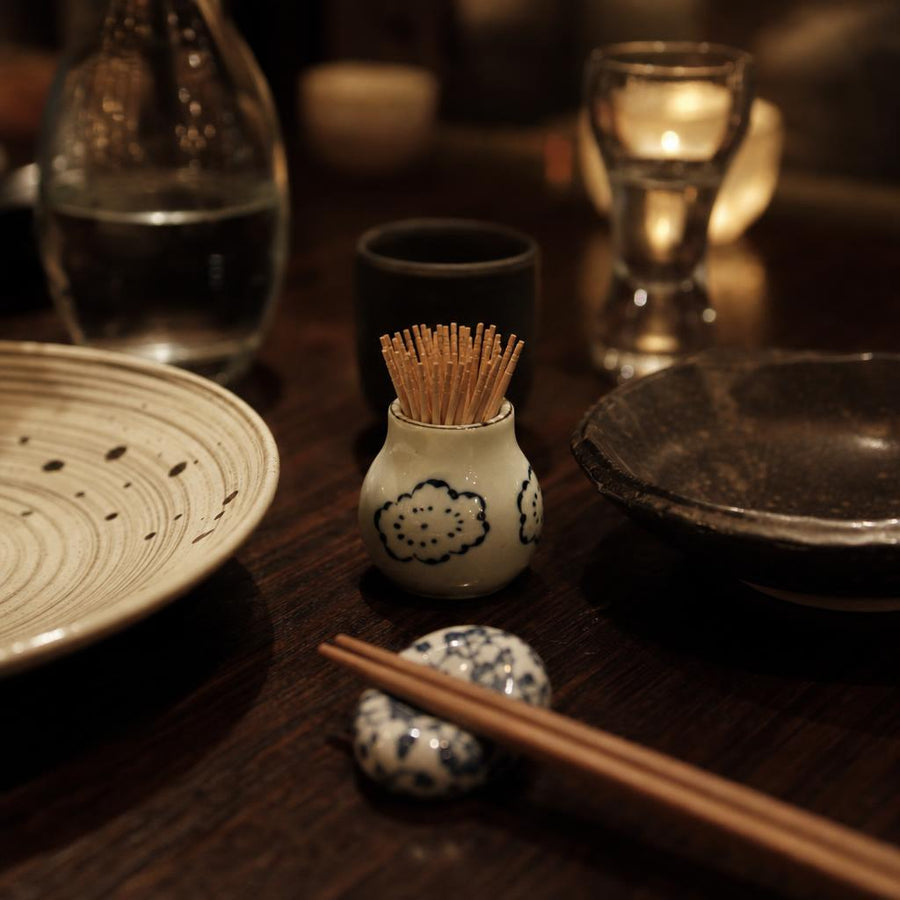 Japanese Yotei Ceramic Toothpick Holder - alternate angle from Japanese Kitchen Supply