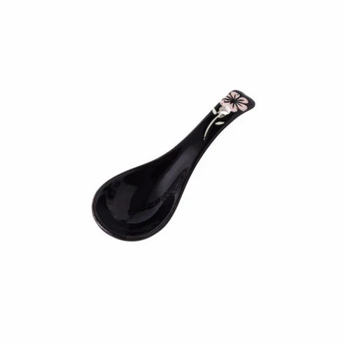 Japanese Yumiko Ceramic Spoon - Soup, Ramen & Dessert Spoon - White-2 - Japanese ramen bowl for noodles and soup from Japanese Kitchen Supply
