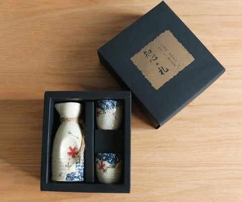 Japanese Yuu Ceramic Sake Set - Tokkuri Bottle - Style 2-Sake Bottle S from Japanese Kitchen Supply