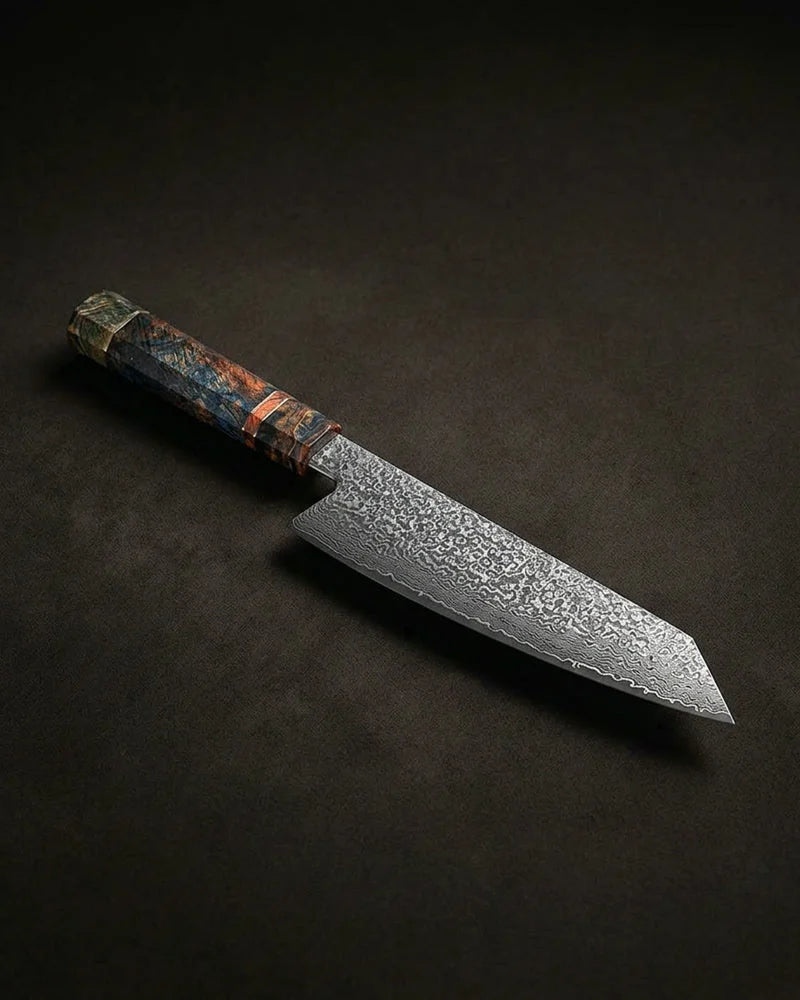 Kiritsuke Octagons Damascus Knife 23 cm - Style 1 product photo