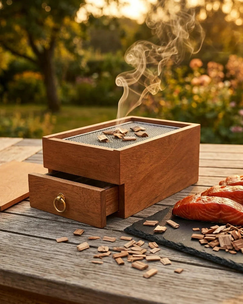 Komae Smoking Box – Wooden Barbecue for Smoked Dishes lifestyle photo