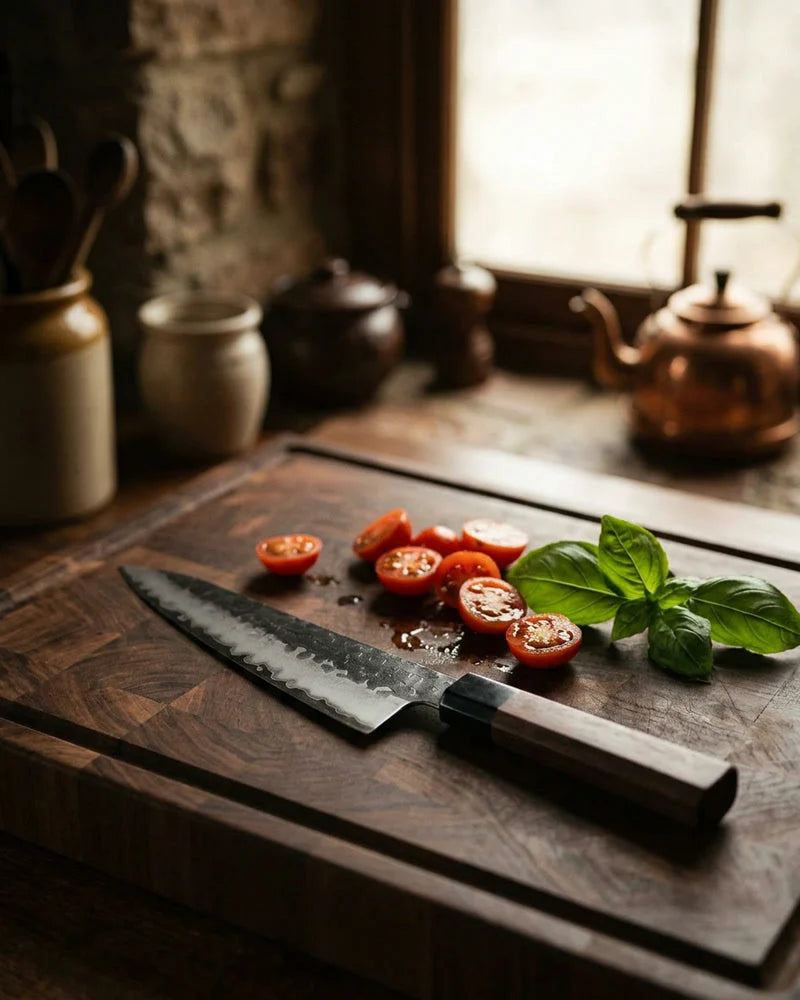 Kurayami Damascus Chef Knife 20 cm lifestyle photo