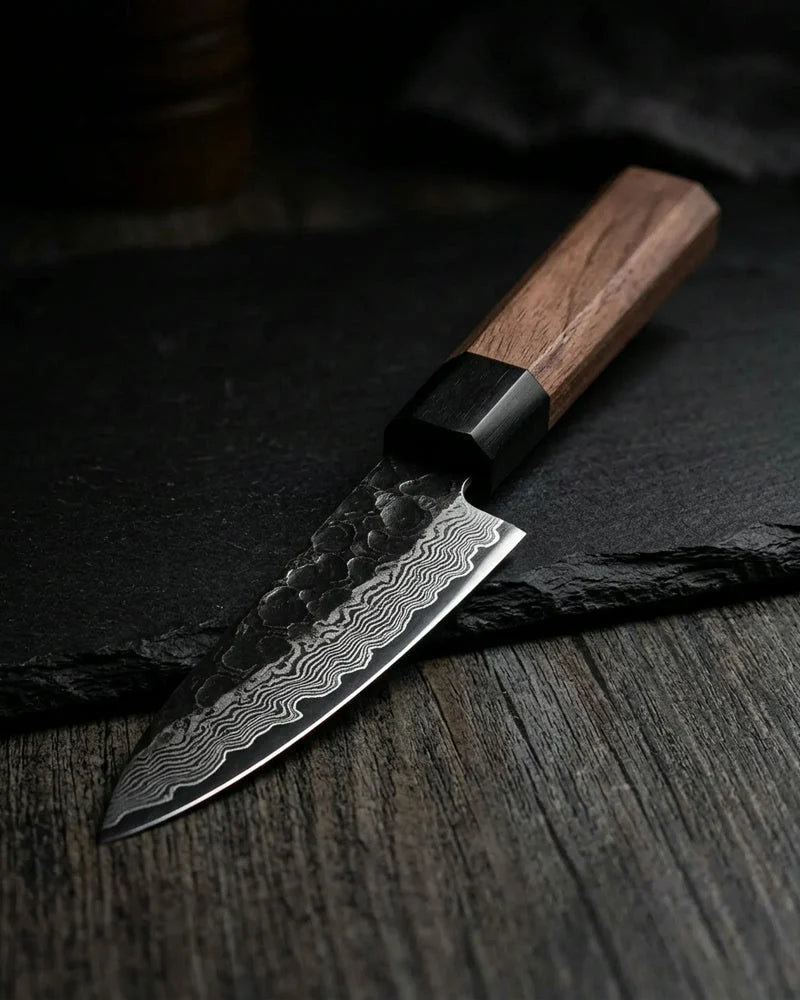 Kurayami Damascus Paring Knife 9 cm product photo