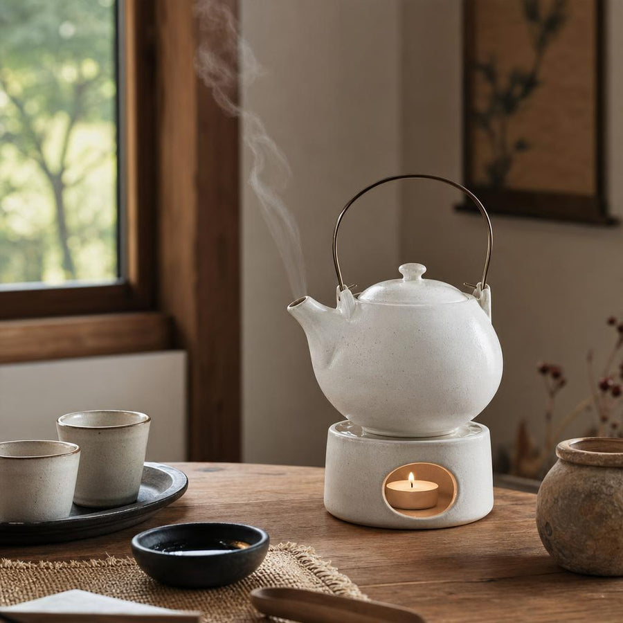 Teapot with Warm Teapot Stove Koana ( 2 colors) lifestyle photo