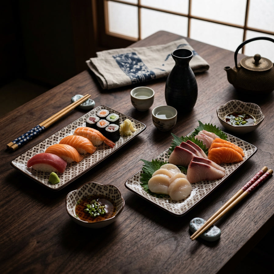 Sushi Dinnerware Set Aoi, Set of 2 lifestyle photo