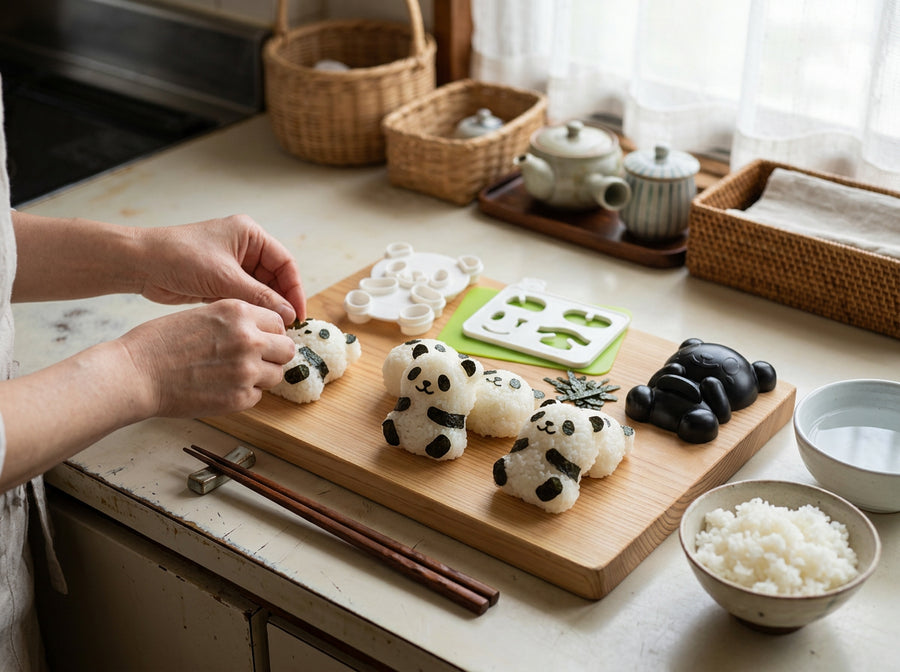 Rice Mold Panda Bear, Set of 4 lifestyle photo