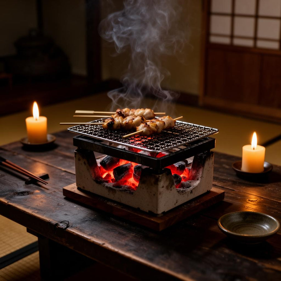 Akiko Barbecue – Aluminum Alloy with Wooden Base lifestyle photo