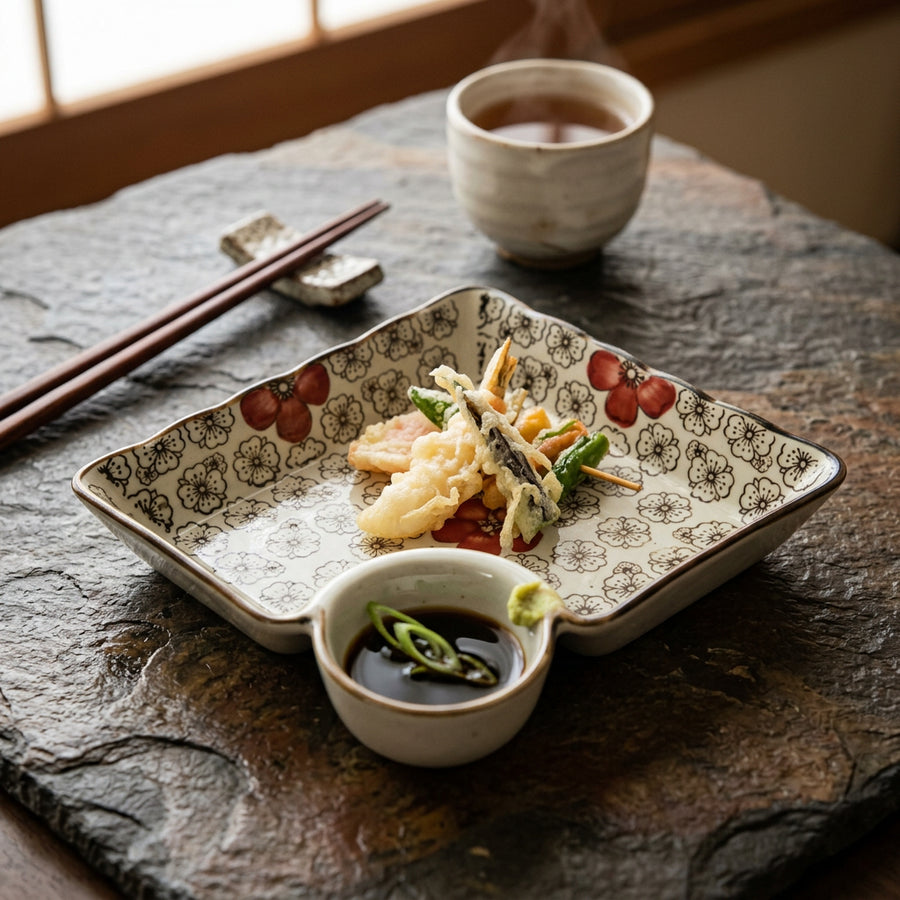 Plate with Sauce Bowl Mita, Set of 2 Colors lifestyle photo