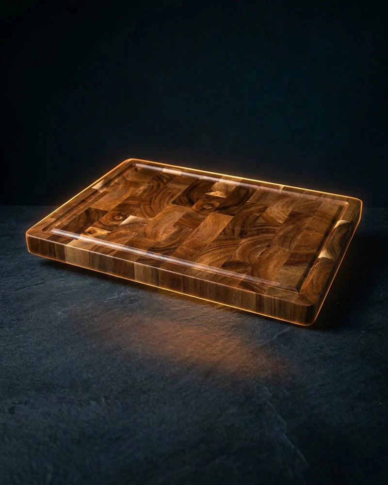 Luxury Cutting Board Acacia Wood - End Grain - 35 × 25 × 2.5 cm product photo