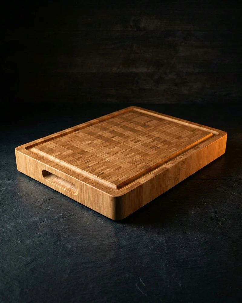 Luxury Cutting Board Solid Bamboo - End Grain - 40 x 30 x 4.5 cm product photo