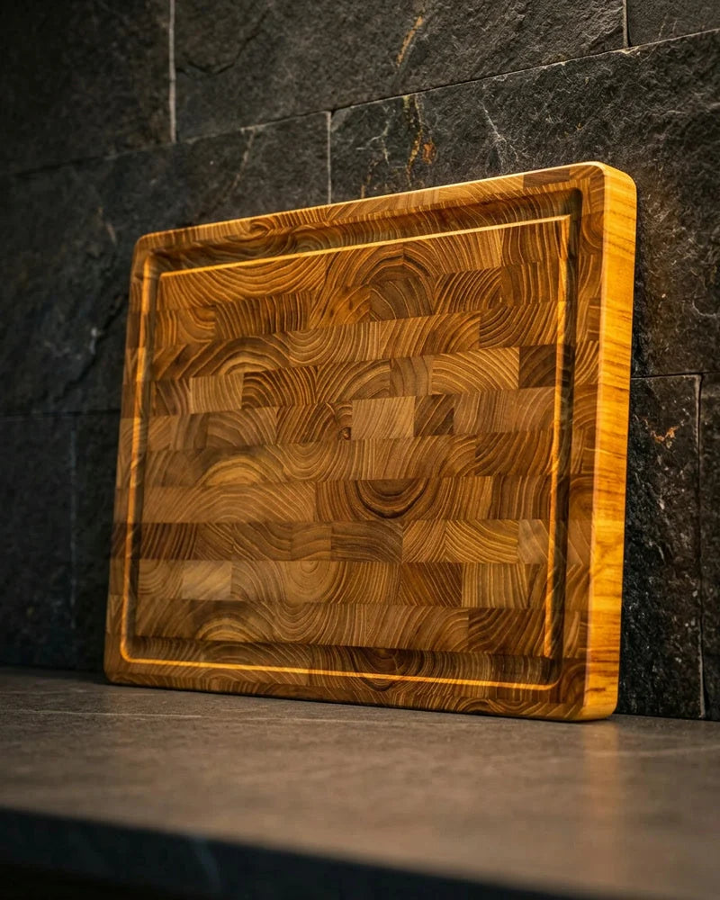 Luxury Cutting Board Teak Wood - End Grain - 35 × 25 × 2.5 cm product image
