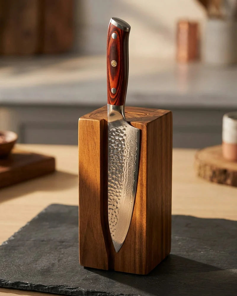 Mahogany Red Damascus Chef Knife 20 cm product image