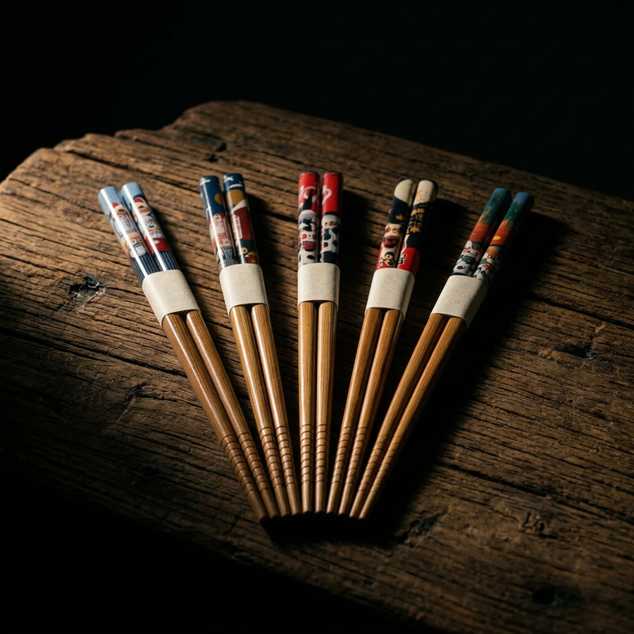 Akihiko Bamboo Chopsticks Set of 5 product image
