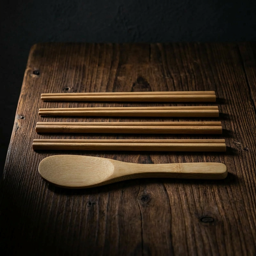 Akihiko Bamboo Chopsticks & Rice Spoon Set of 5 product image
