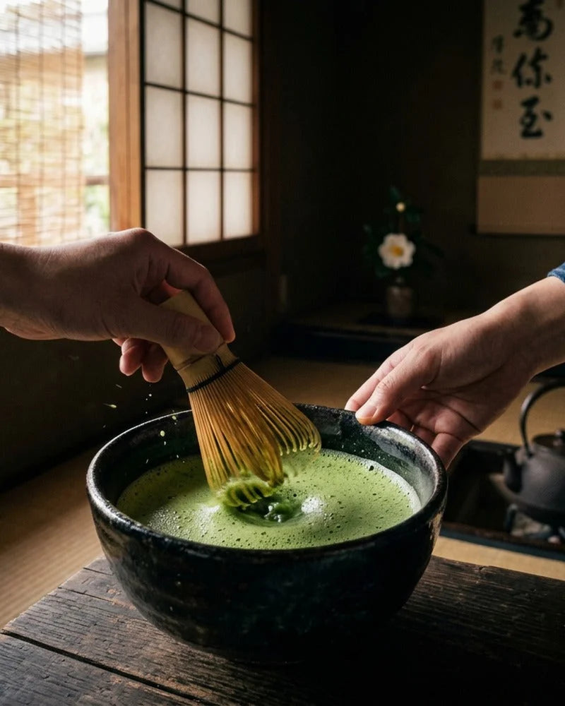 Matcha Tea Chasen Whisk (3 Prongs) lifestyle photo