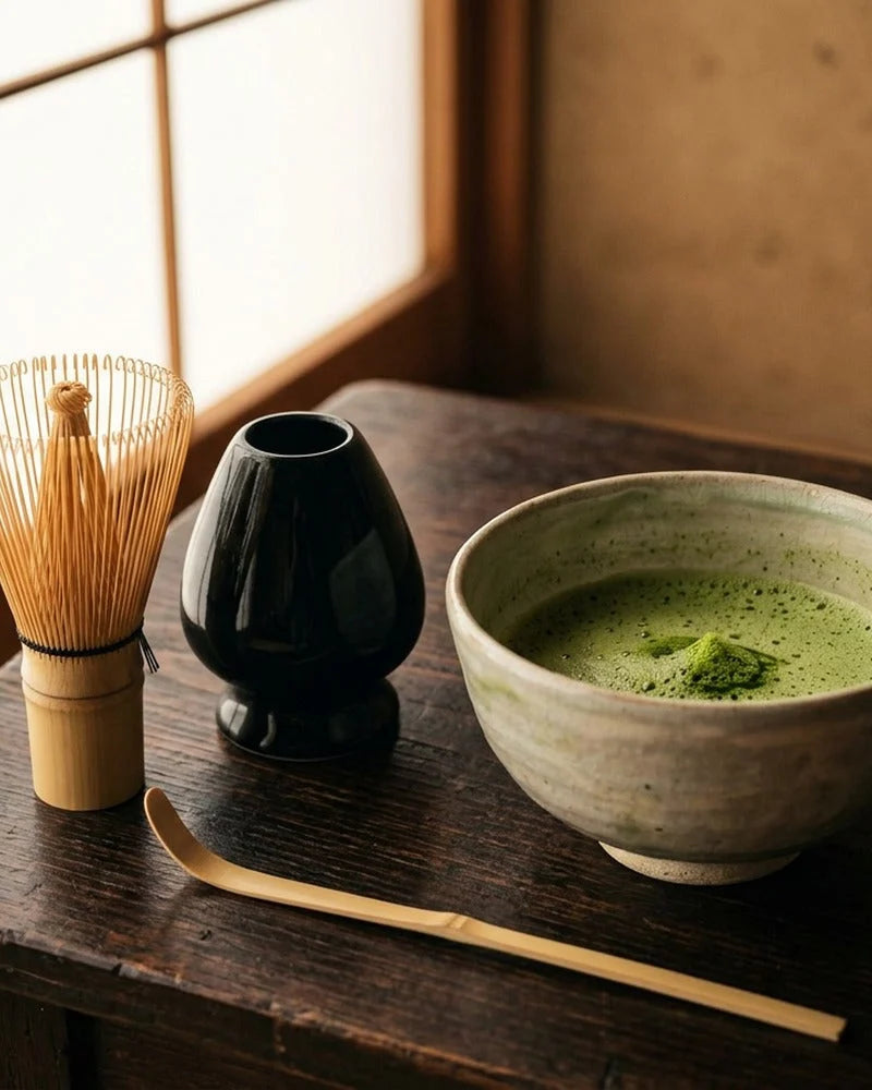 Minamikoma Matcha Tea Set lifestyle photo