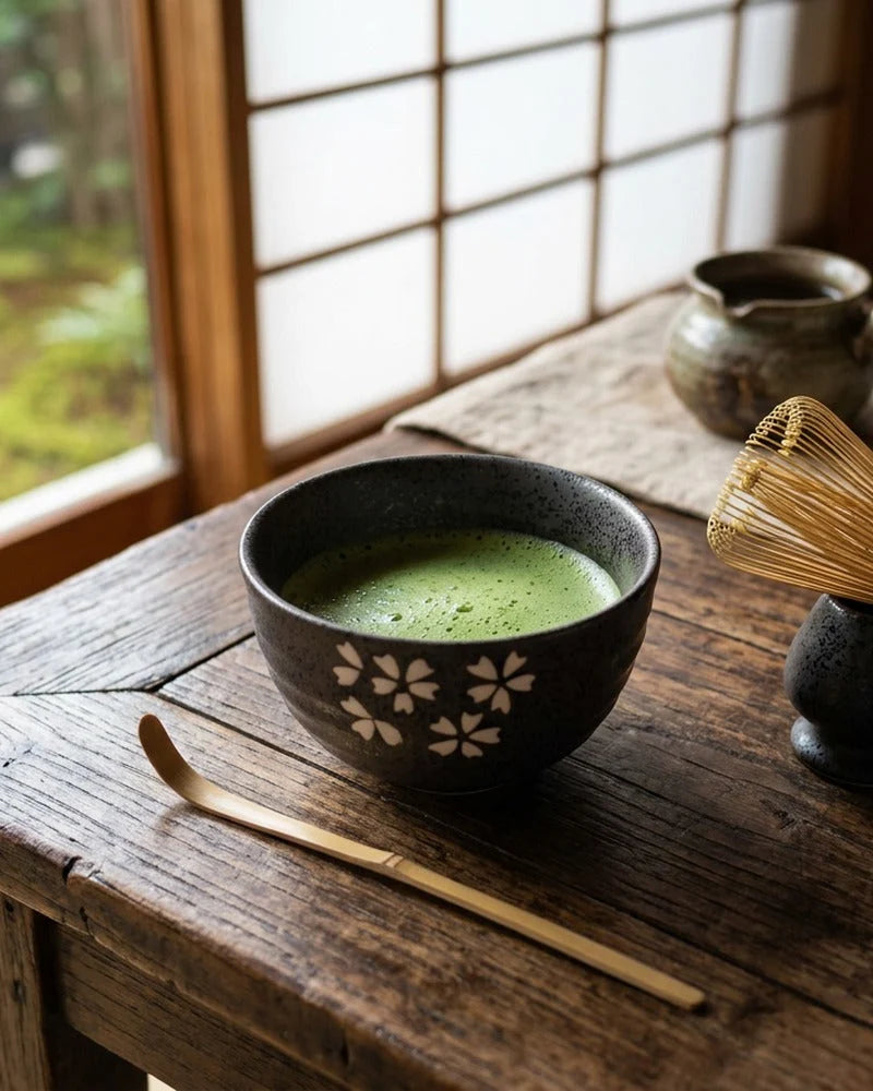 Sannosawa Matcha Tea Set lifestyle photo
