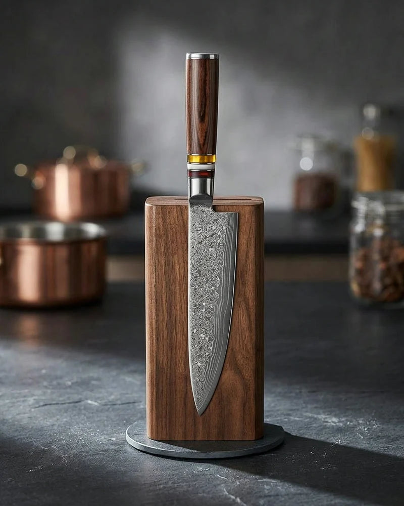 Micarta Jewels Damascus Chef Knife 20 cm product image