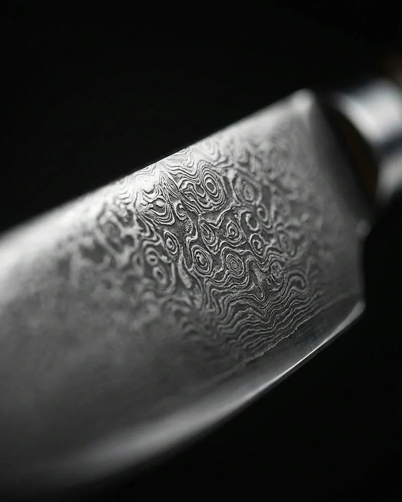 Micarta Jewels Damascus Slicing Knife 20 cm detail photo
