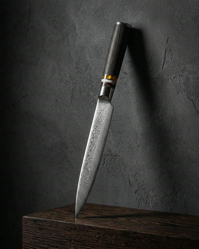 Micarta Jewels Damascus Slicing Knife 20 cm product image