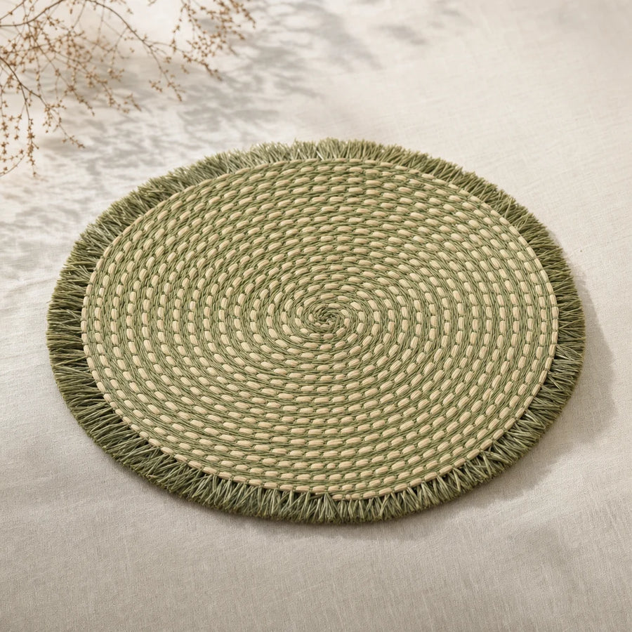 Miyuki Straw & Cloth Table Mat product image