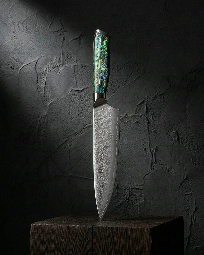 Mother of Pearl Jewels Damascus Chef Knife 20 cm product image