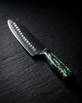 Mother of Pearl Jewels Damascus Santoku Knife 18cm
