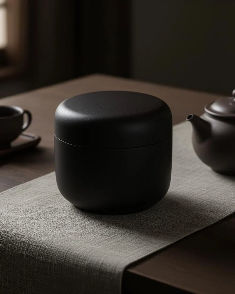 Netsume Harue Handmade Tea Storage Jar lifestyle photo