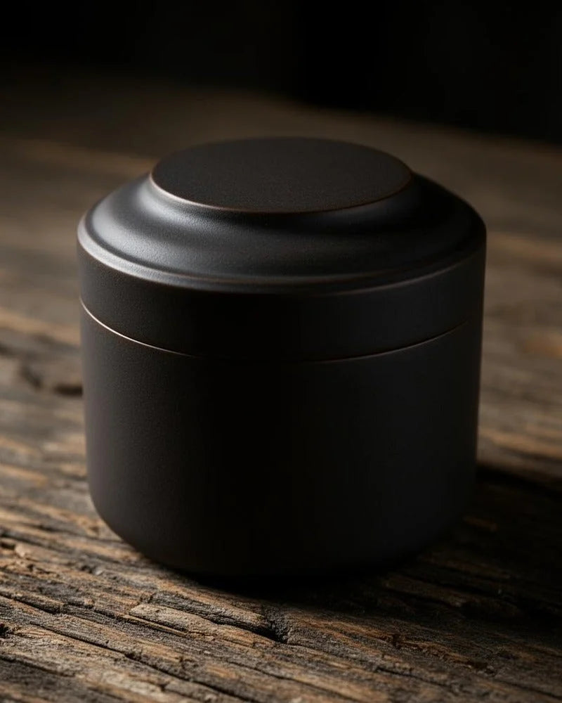 Netsume Harue Handmade Tea Storage Jar detail photo