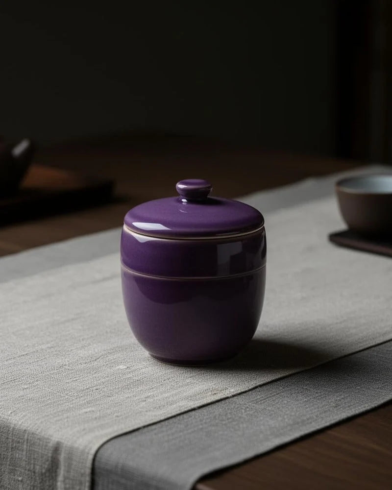 Netsume Haruko Handmade Tea Storage Jar lifestyle photo