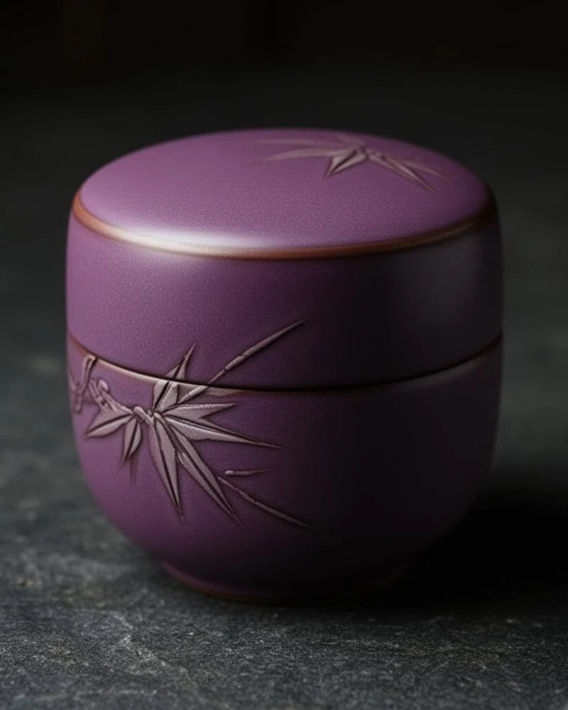 Netsume Haruko Handmade Tea Storage Jar detail photo