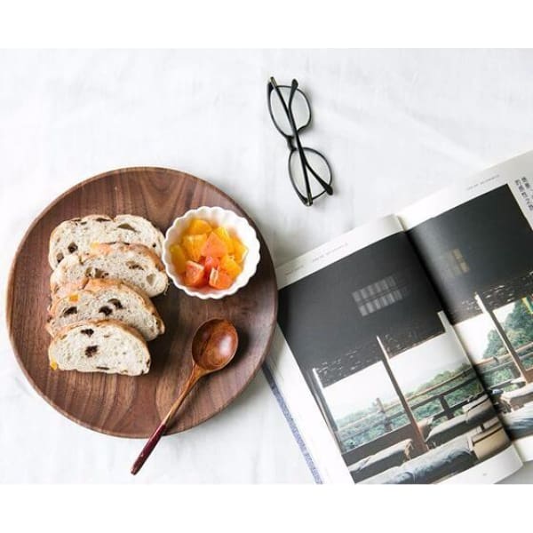 Iki Walnut Wood Serving Plate product image