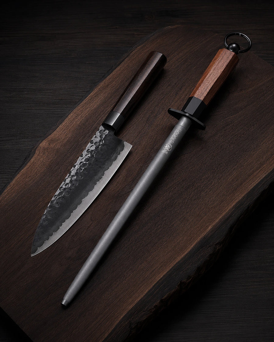 Mitsumoto Sakari Honing Steel  Japanese Knife Sharpening Rod alternate view