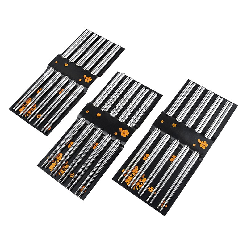 Stellata Set of 5 Pairs of Metal Chopsticks product photo