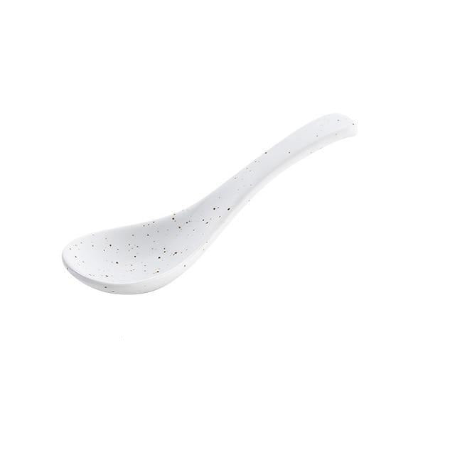 Japanese Kinsei Ceramic Spoon – Soup, Ramen & Dessert Spoon