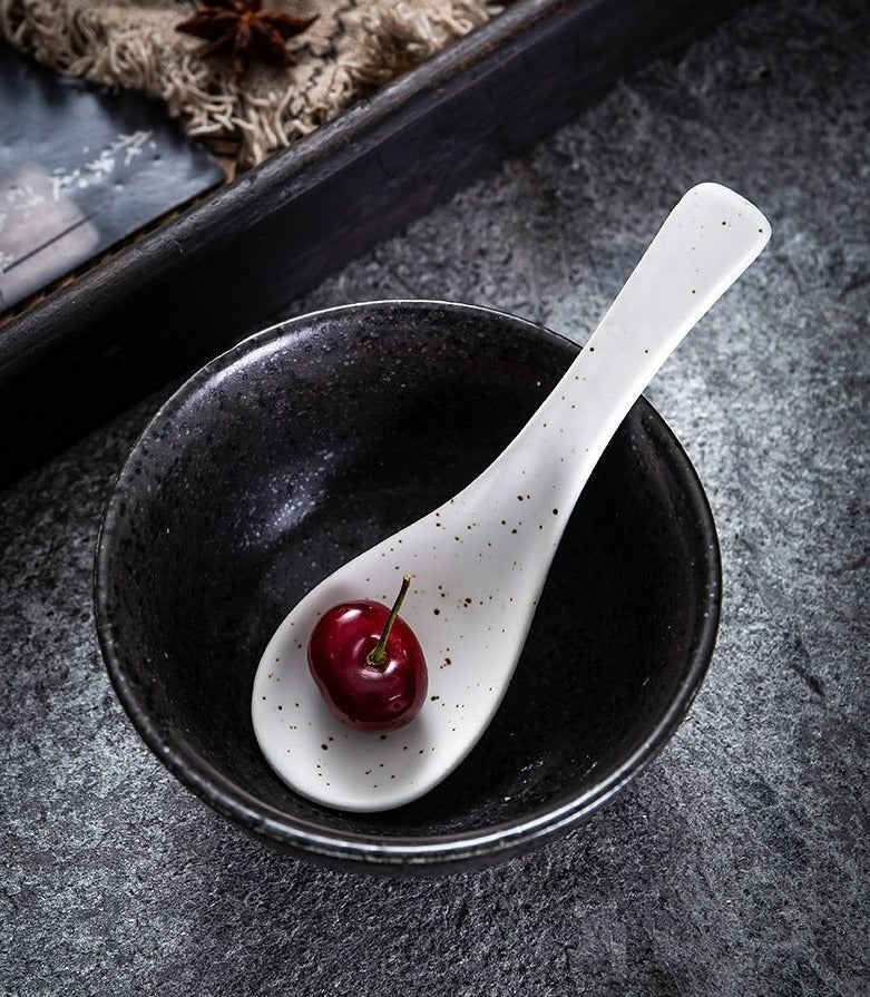 Japanese Kinsei Ceramic Spoon – Soup, Ramen & Dessert Spoon