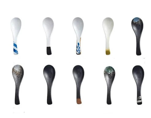 Japanese Tone Ceramic Spoon – Soup, Ramen & Dessert Spoon