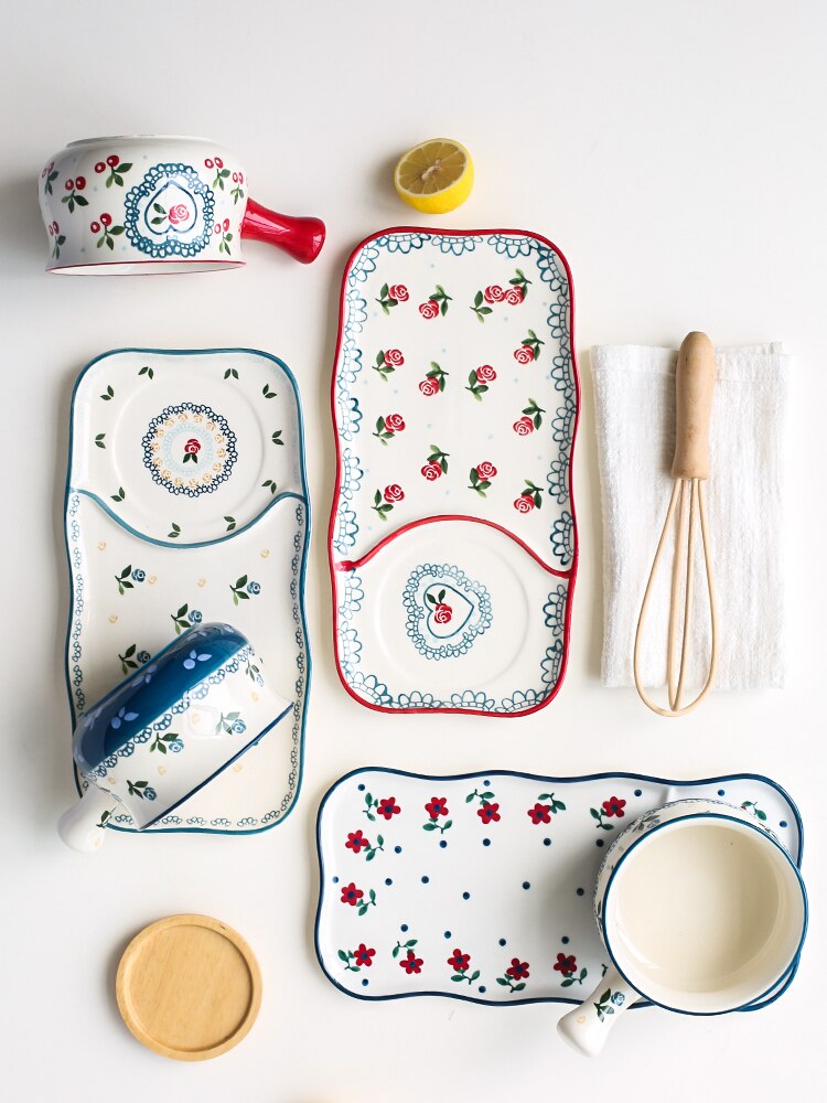Naka Hand-Painted Plate with Sauce Bowl product image